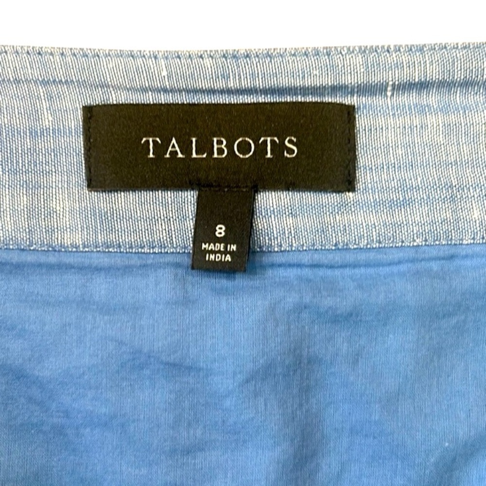 Talbots Embroidered Linen A-Line Skirt Size 8 - Picture 8 of 11